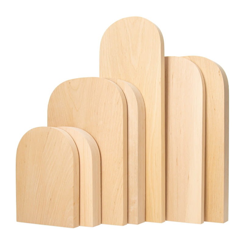 Deska płaska surowa z łukiem 12,5 x 16,5 cm - gruba