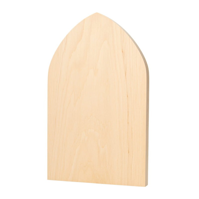 Deska płaska surowa z ostrołukiem 15 x 25 cm - cienka 01