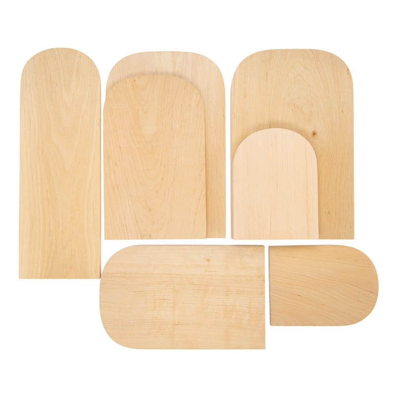 Deska olcha płaska surowa z łukiem 15,5 x 25 cm - cienka 04