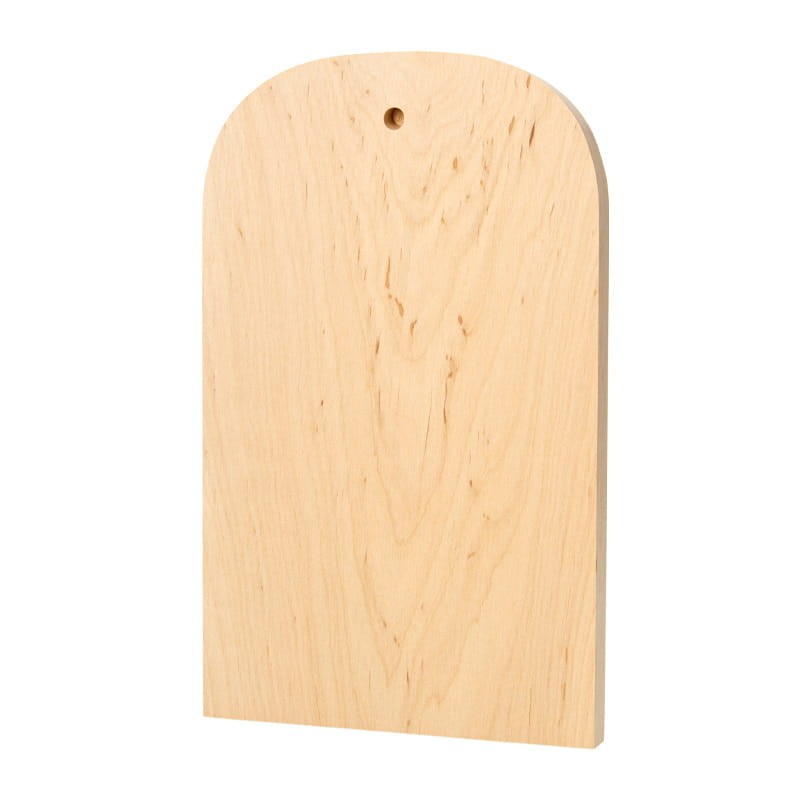 Deska olcha płaska surowa z łukiem 15,5 x 25 cm - cienka 02