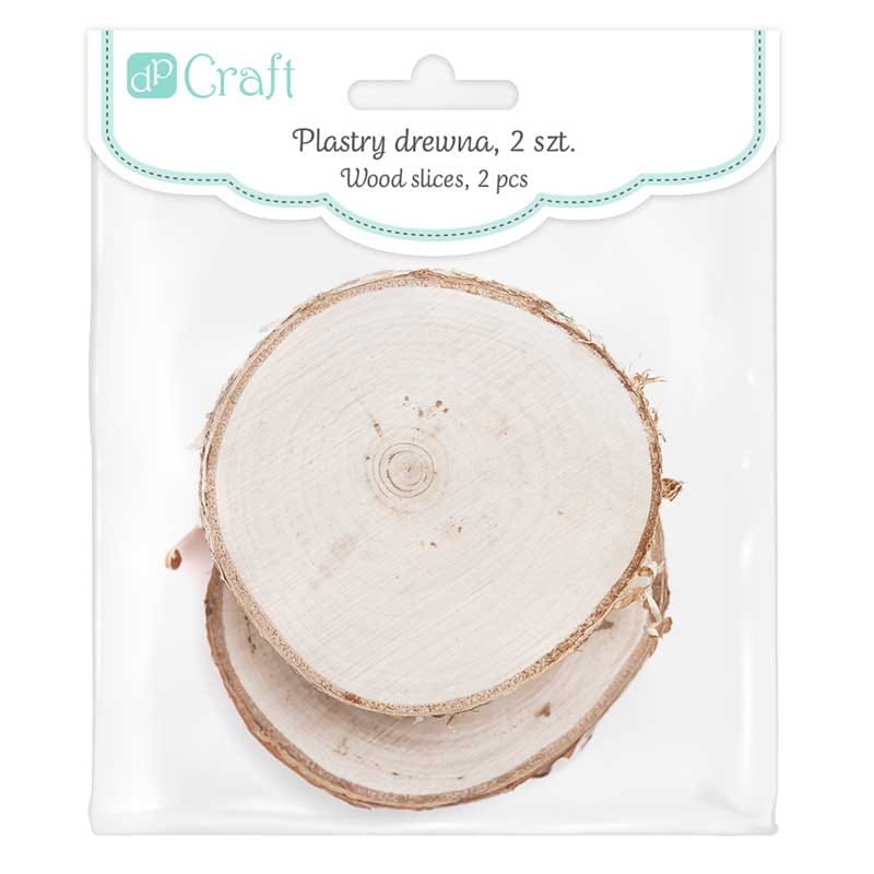 Plastry drewna dpCraft 2 szt. 6-8 cm 01
