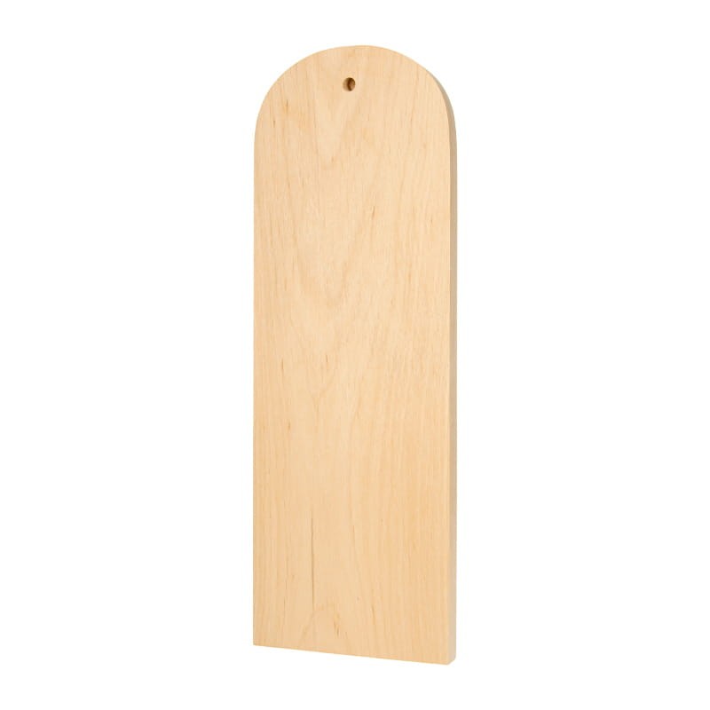 Deska olcha płaska surowa z łukiem 12,5 x 36 cm - cienka 02