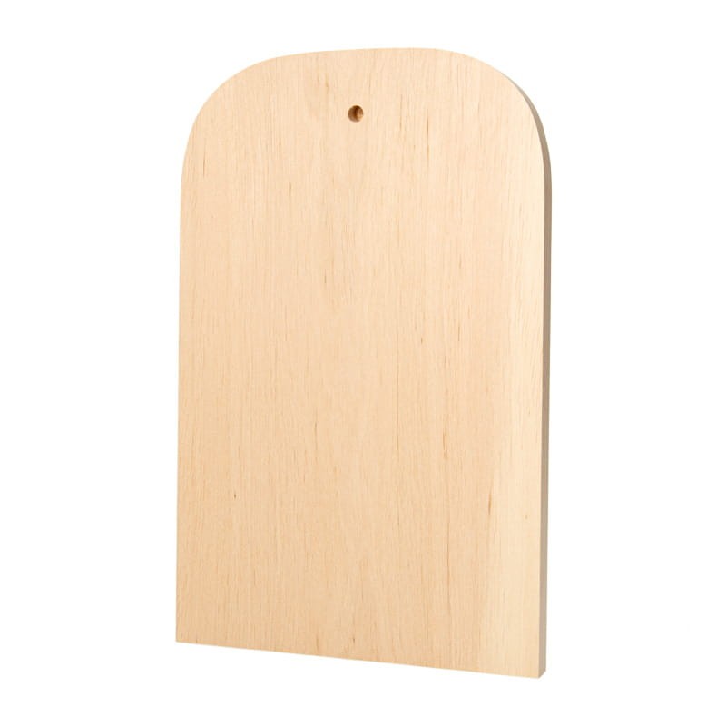 Deska olcha płaska surowa z łukiem 18,5 x 29 cm - cienka 02