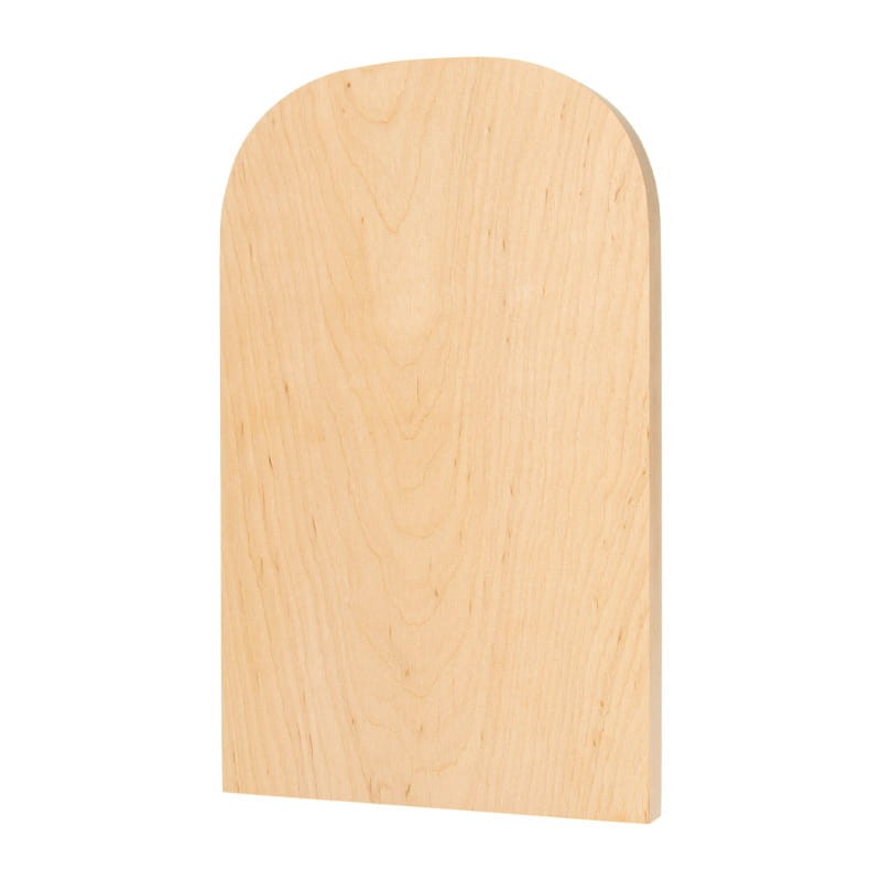 Deska olcha płaska surowa z łukiem 15,5 x 25 cm - cienka 01