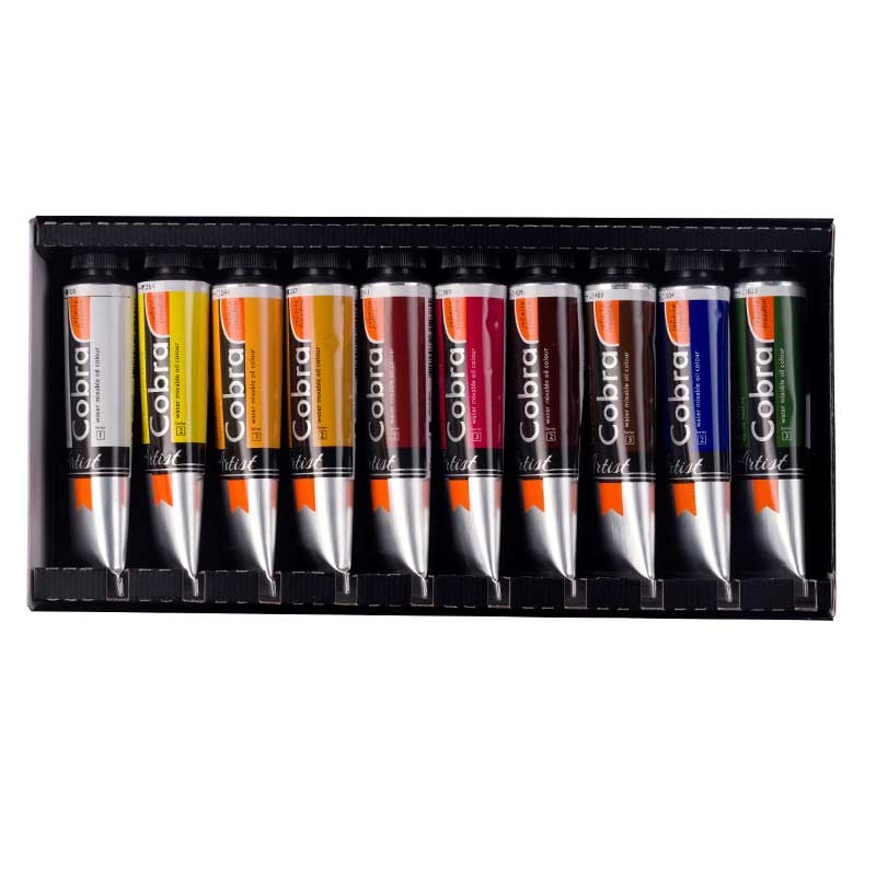 Farby olejne wodorozpuszczalne Cobra Artist Chłopi zestaw 10 x 40 ml Portret 03