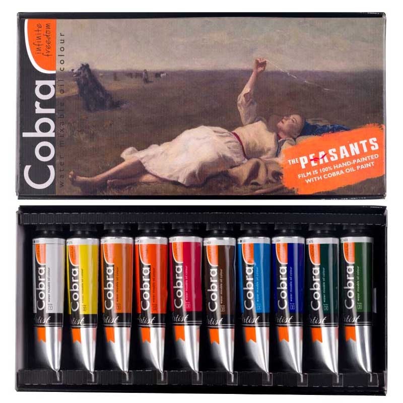 Farby olejne wodorozpuszczalne Cobra Artist Chłopi zestaw 10 x 40 ml Pejzaż 01