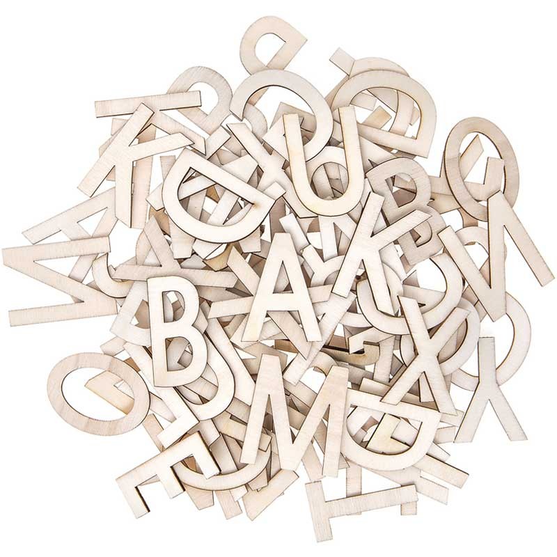 ształty drewniane litery mix dpCraft 100 szt. 02