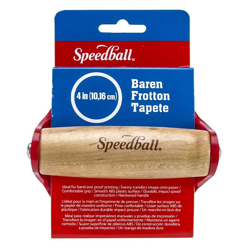 Docisk drukarski Red Baren Speedball śr. 10,2 cm