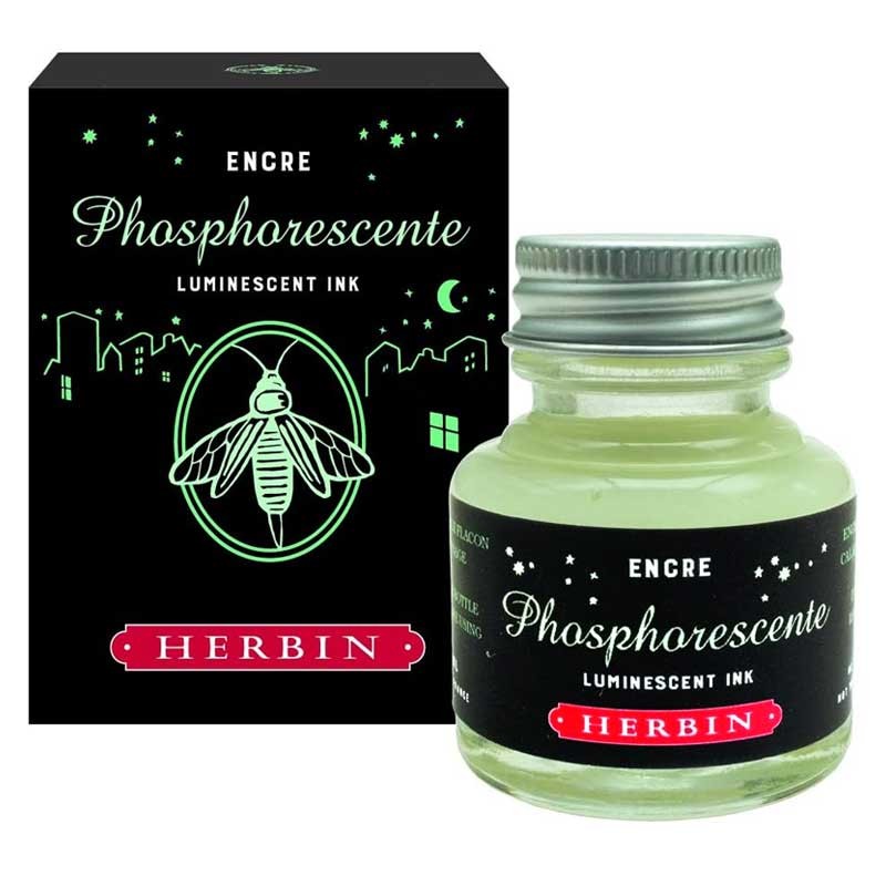 Atrament fosforyzujący świecący w ciemności J. Herbin 30 ml 01