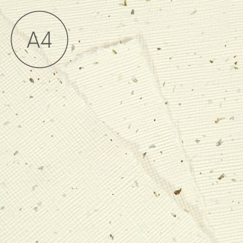 Papier czerpany faktura juty A4 - Mięta