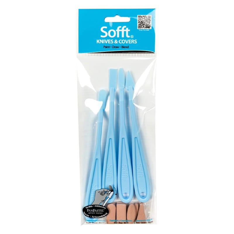 Aplikatory Sofft PanPastel Knives & Covers szpachelka + aplikator mix (4+8) 01