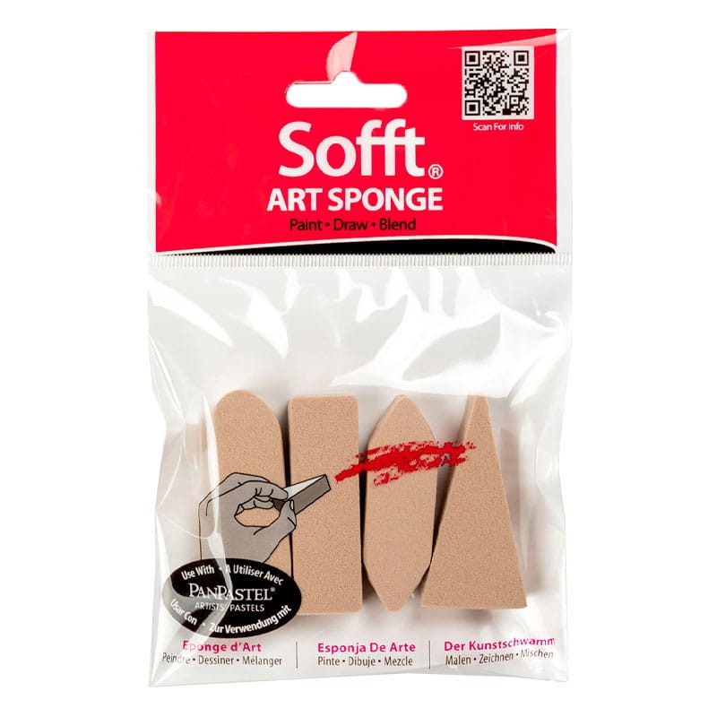 Aplikatory Sofft Art Sponge PanPastel 4 szt. gąbka pasek 01
