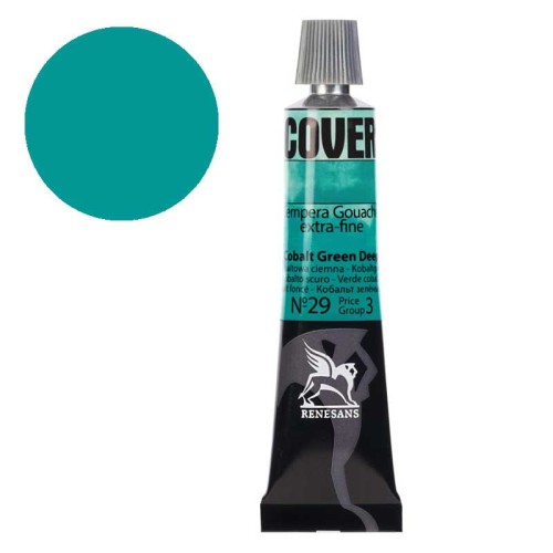 Tempera gwasz Renesans Cover 20 ml gr. 3 - 29 Zieleń kobaltowa ciemna