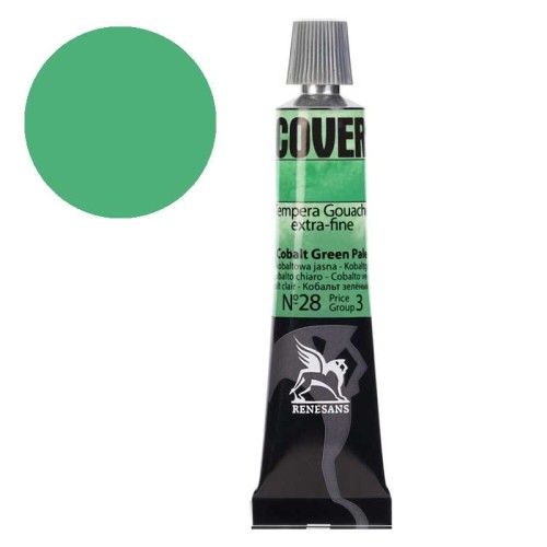 Tempera gwasz Renesans Cover 20 ml gr. 3 - 28 Zieleń kobaltowa jasna