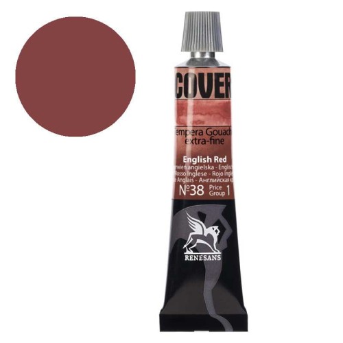 Tempera gwasz Renesans Cover 20 ml gr. 1 - 38 Czerwień angielska