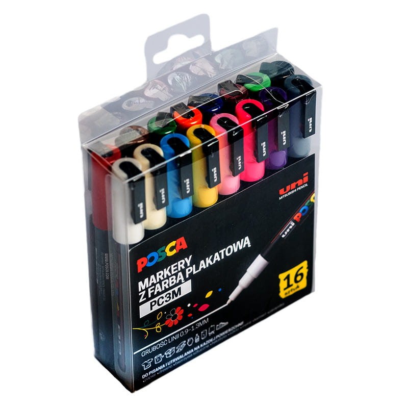 Zestaw markerów POSCA PC-3M 16 szt.