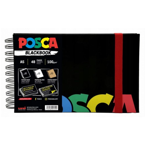 Szkicownik Posca mix kolorów, papier samoprzylepny - A5, 100 g, 48 stron