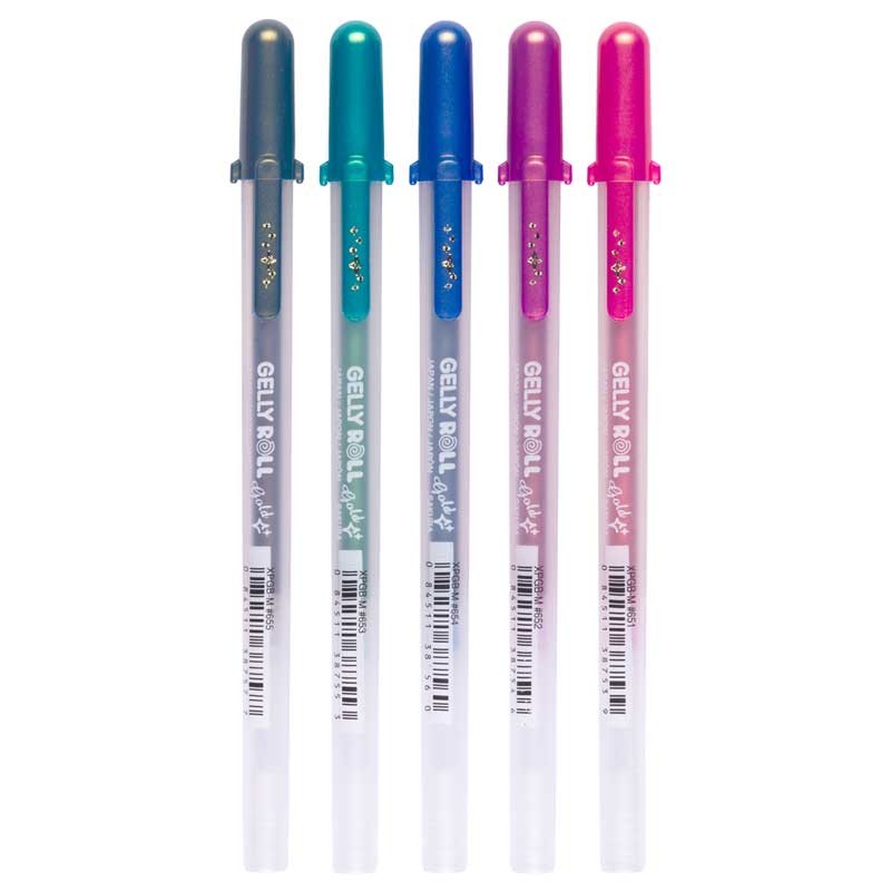 Długopisy żelowe Gelly Roll Gold Shadow 0.7 mm zestaw 5 szt. 03
