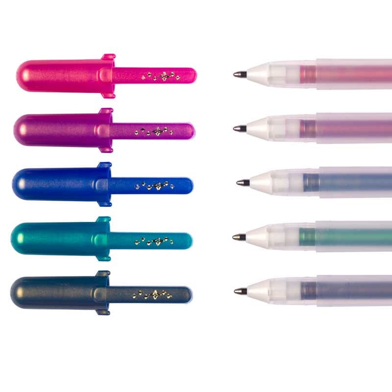 Długopisy żelowe Gelly Roll Gold Shadow 0.7 mm zestaw 5 szt. 02