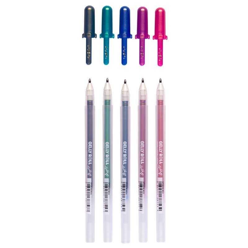 Długopisy żelowe Gelly Roll Gold Shadow 0.7 mm zestaw 5 szt. 03