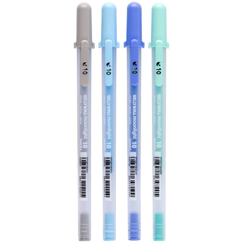 Długopisy żelowe Gelly Roll Moonlight zestaw 4 szt. Aurora 02