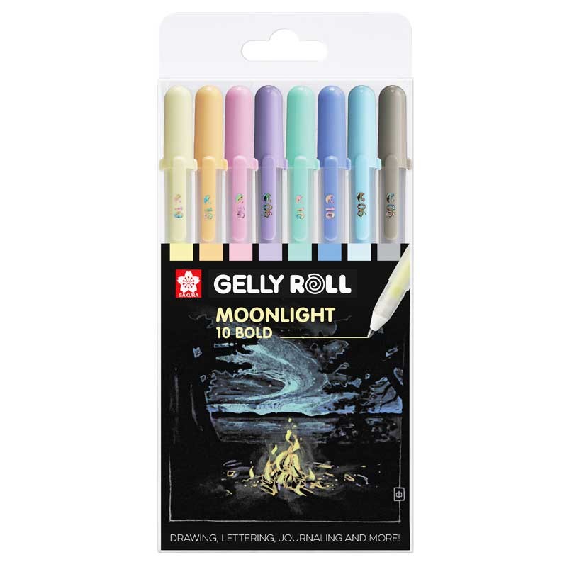 Długopisy żelowe Gelly Roll Moonlight zestaw 8 szt. Pastel 01