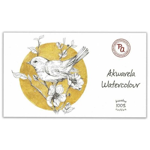 Blok do akwareli Papier Artystyczny Sikorka 100% bawełny - 15 x 25 cm, 300 g, 15 ark.