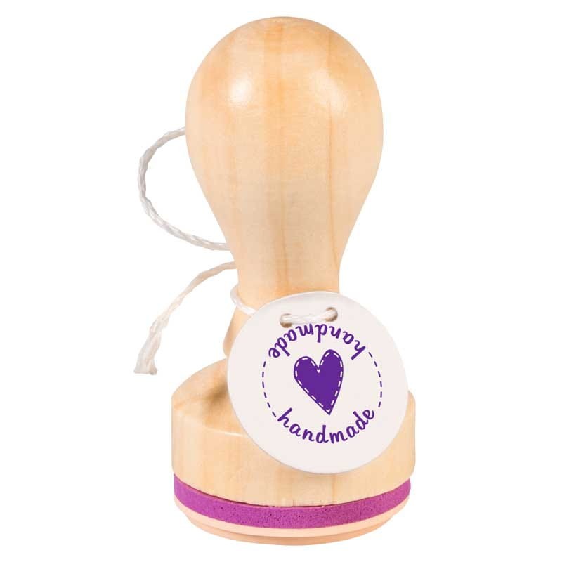 Stempel drewniany okrągły Heyda 32 mm Handmade 03