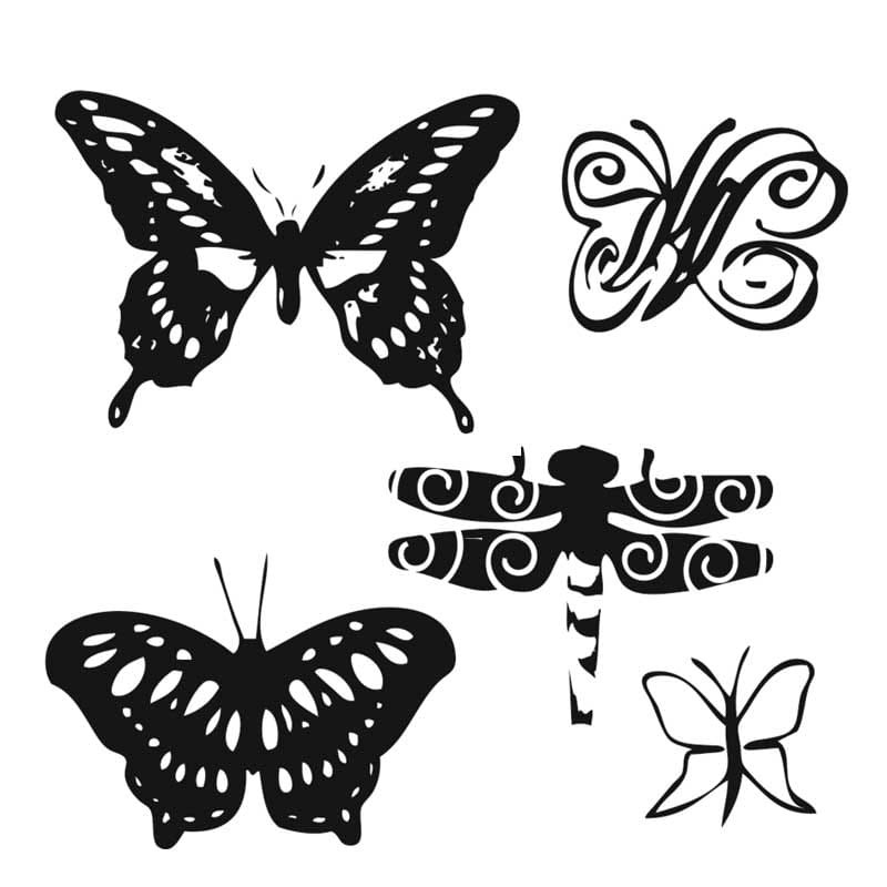 Stemple długie Heyda zestaw 6 szt. Motyle 02