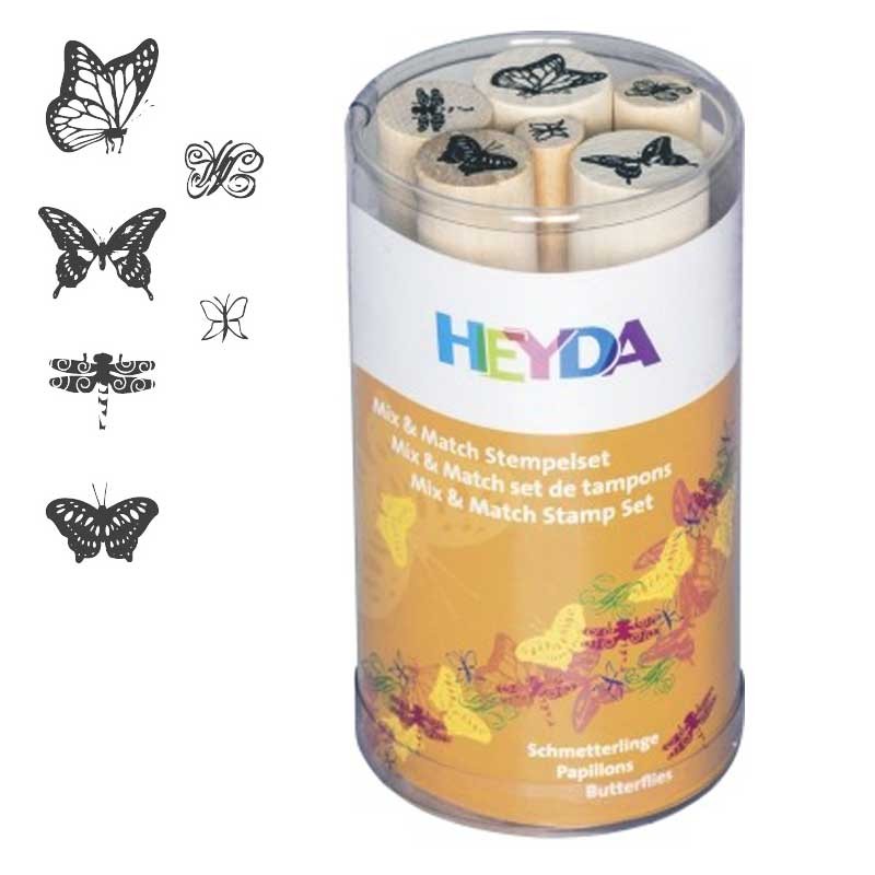 Stemple długie Heyda zestaw 6 szt. Motyle 01