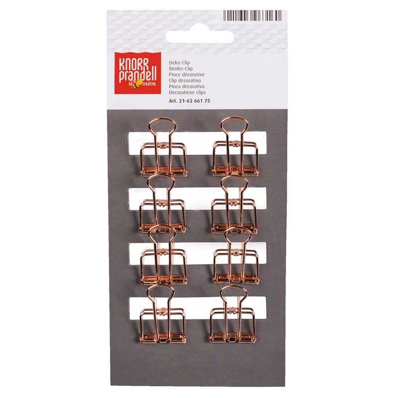 Klipsy biurowe ozdobne Knorr Prandell 8 szt. 19 mm miedziane 02