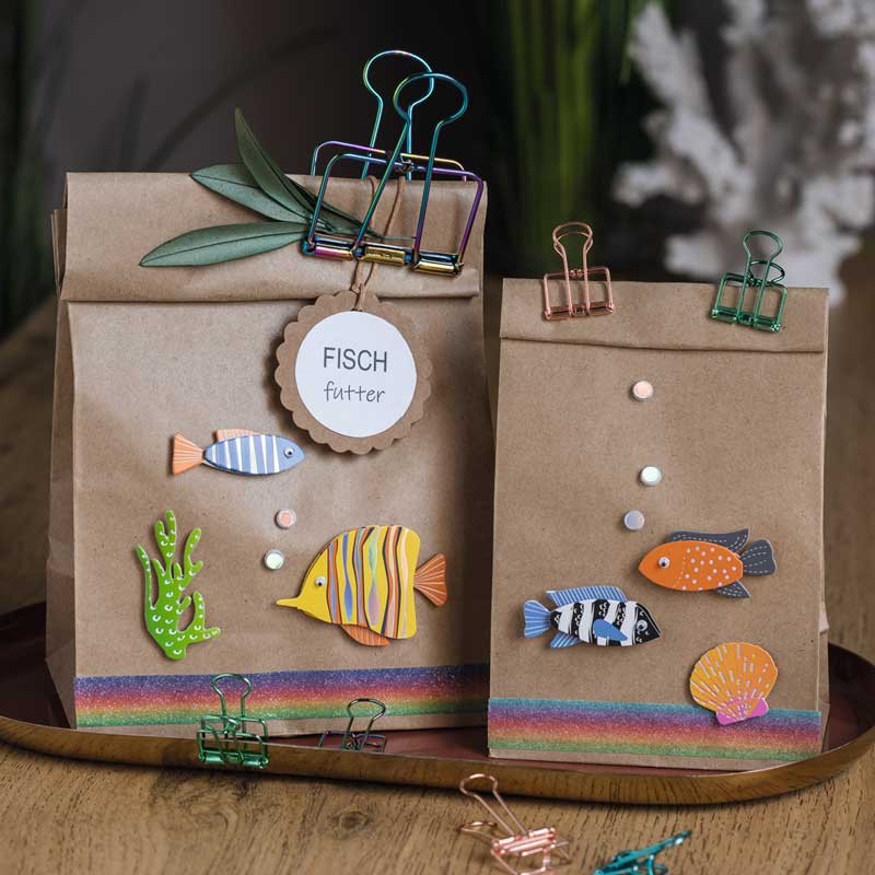 Klipsy biurowe ozdobne Heyda 4 szt. 50 mm mix kolorów 07