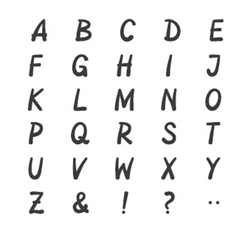 Stemple Heyda zestaw 30 szt. + tusz Alfabet 03