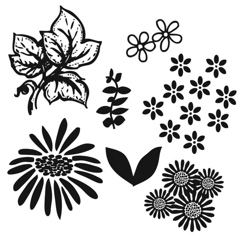 Stemple długie Heyda zestaw 6 szt. Kwiatki 02