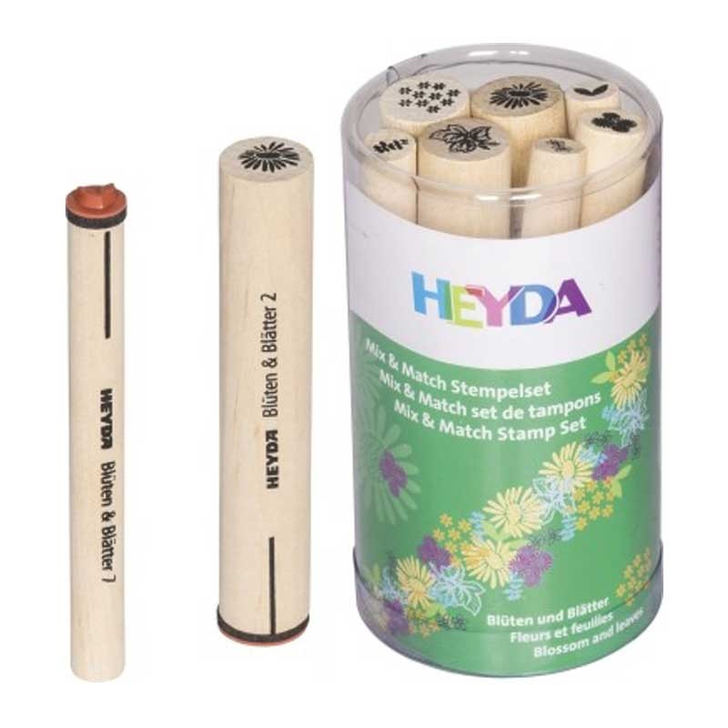 Stemple długie Heyda zestaw 6 szt. Kwiatki 03