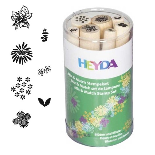 Heyda Motivstempel-Set Urlaub, Klarsicht-Runddose Heyda Motivstempel-Set Urlaub, Klarsicht-Runddose