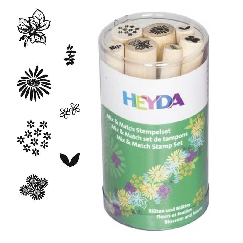 Stemple długie Heyda zestaw 6 szt. Kwiatki 01