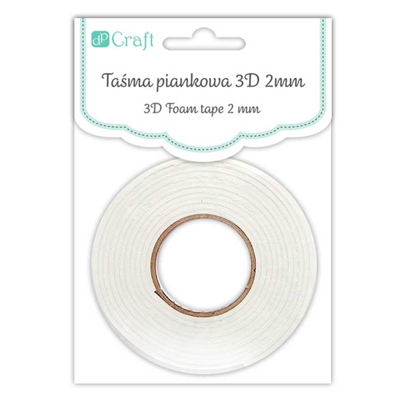 Taśma dwustronna piankowa 3D 2 mm dpCraft 5 cm x 2.2 m 01