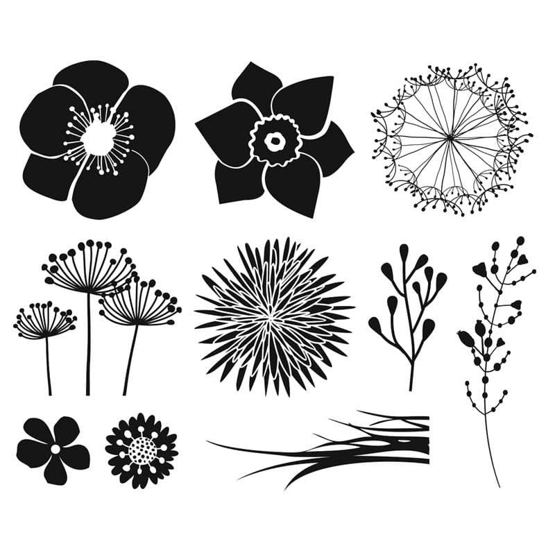 Stemple Heyda zestaw 10 szt. Kwiaty 02