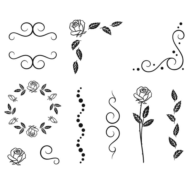 Stemple Heyda zestaw 10 szt. Ornamenty 02