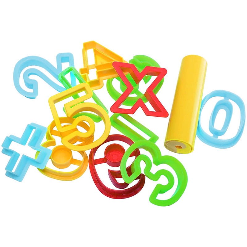 Foremki do glinek i mas modelarskich DAS Junior zestaw 16 szt. Cyferki 02