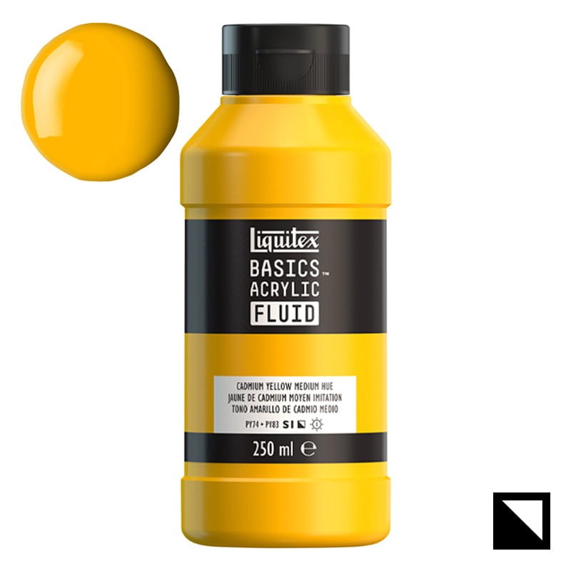 Farba akrylowa Liquitex Basics Acrylic Fluid 250 ml - 830 Cadmium Yellow Medium Hue 01
