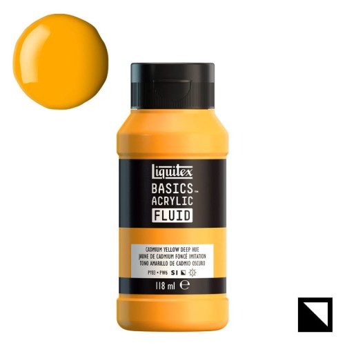 Farba akrylowa Liquitex Basics Acrylic Fluid 118 ml - 163 Cadmium Yellow Deep Hue