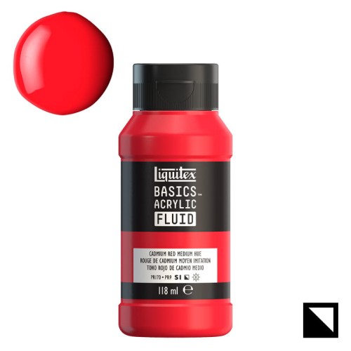 Farba akrylowa Liquitex Basics Acrylic Fluid 118 ml - 151 Cadmium Red Medium Hue