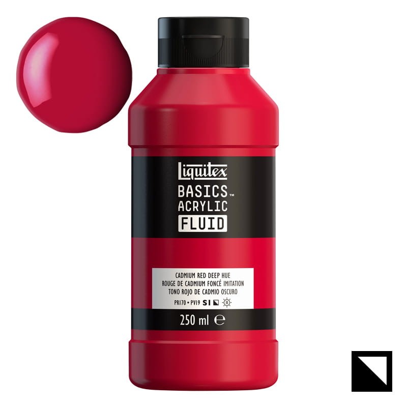 Farba akrylowa Liquitex Basics Acrylic Fluid 250 ml - 311 Cadmium Red Deep Hue 01