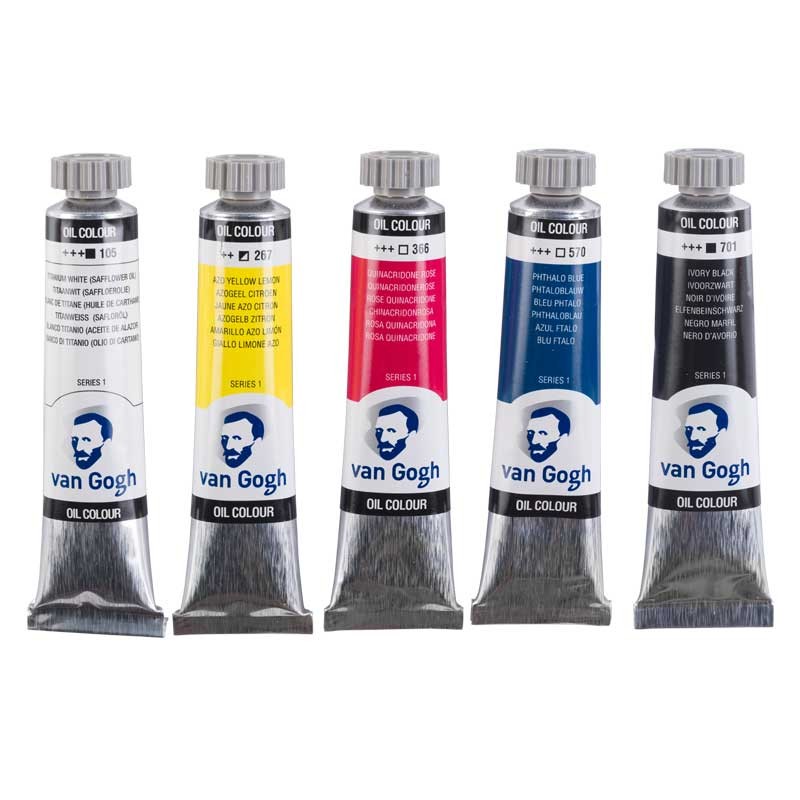 Farby olejne Van Gogh Primary Mixing zestaw 5 x 20 ml 02