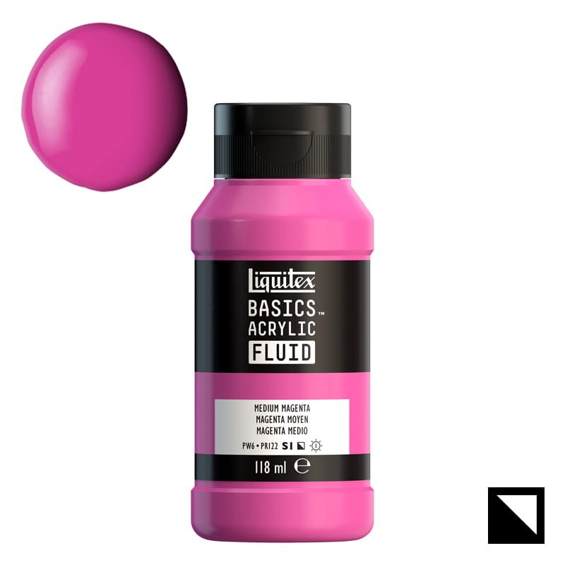 Farba akrylowa Liquitex Basics Acrylic Fluid 118 ml - 500 Medium Magenta 01