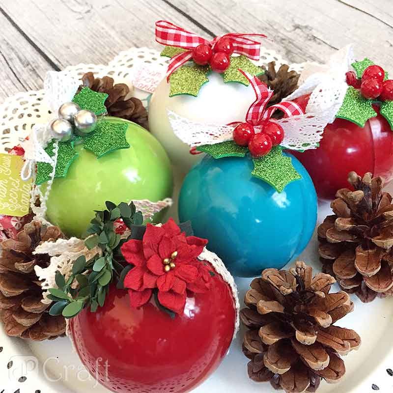 Owoce ostrokrzewu dpCraft 1,2 cm 24 szt.- srebrne-03