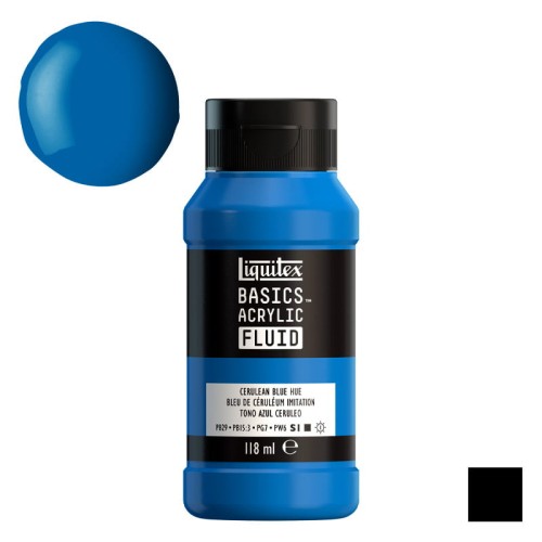 Farba akrylowa Liquitex Basics Acrylic Fluid 118 ml - 470 Cerulean Blue Hue