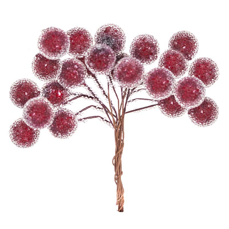 Czerwone jagody dpCraft 2 szt. - efekt szronu